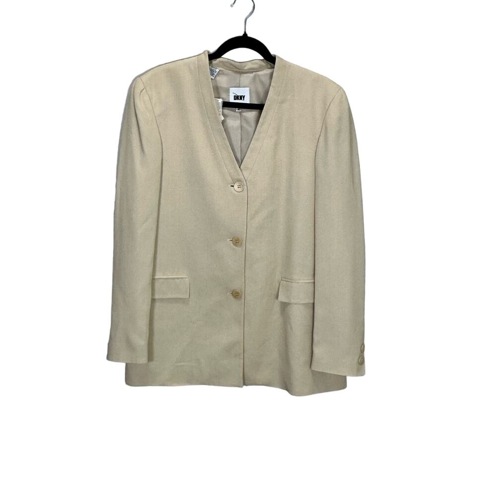 Vintage DKNY NWT Women's Made in Italy Three Button V Neck Blazer size 12